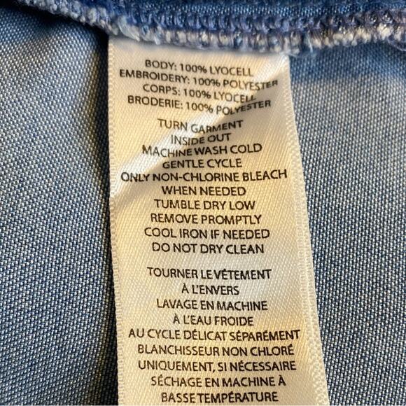 beachlunchlounge Lyocel Lightweight Denim Dress Size Medium - Picture 6 of 6